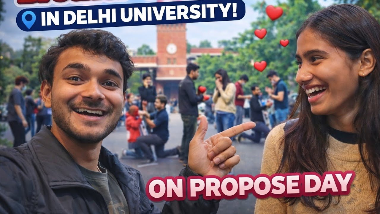 Prapose day in DU #trending #newvideo #vloger #vlog #funny #creativecontentcreator #minivlog #delhi 