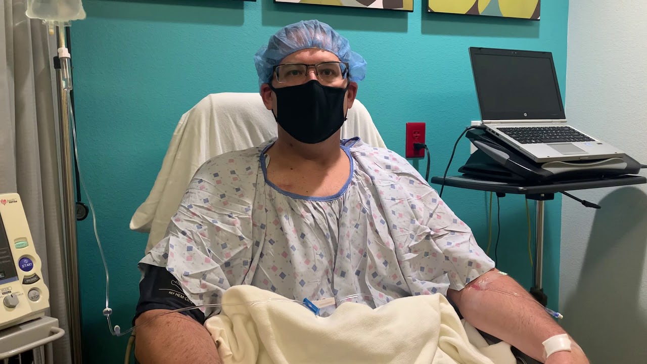 Mike before drop foot surgery. I explain drop foot and common peroneal nerve surgery.