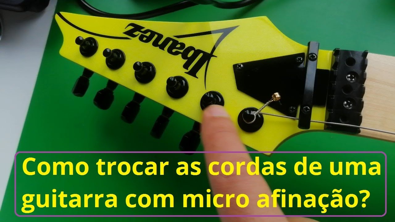 Como trocar as cordas de uma guitarra com micro afinação - Manutenção Ibanez RG550DY - Parte 01