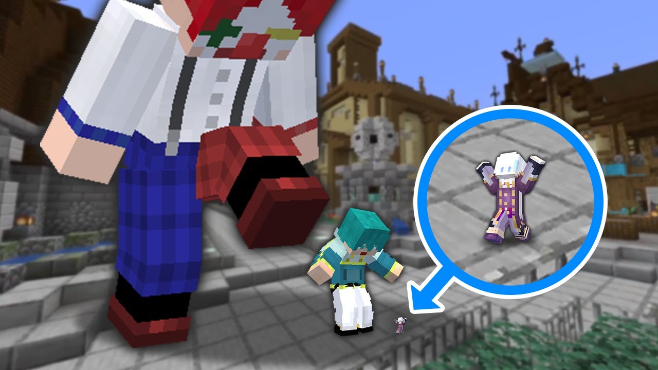 【マイクラ】小人vs一般人vs巨人でPVP対決！！【マインクラフト】