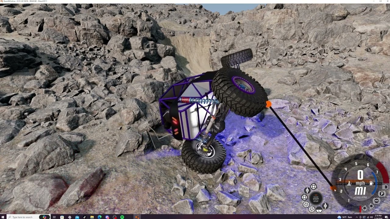 20 MINUTES OF REALISTIC BEAM NG ROCK CRAWLING - - - - - -  I ROLLED!