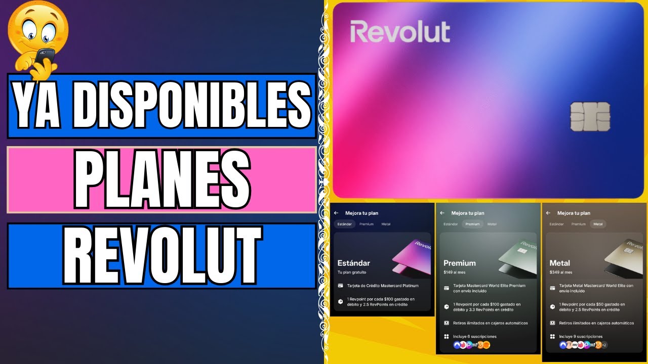 Ya DISPONIBLES los planes de REVOLUT (Standard, PREMIUM y Metal) todo lo que debes saber