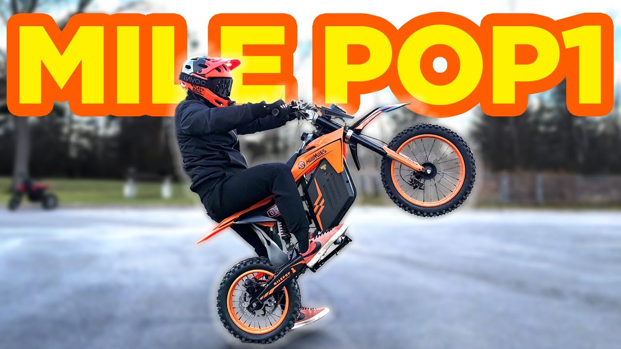 Электрический мини-кроссовый мотоцикл HillMiles Mile Pop1 оснащен звуковыми эффектами. Но нужны л...