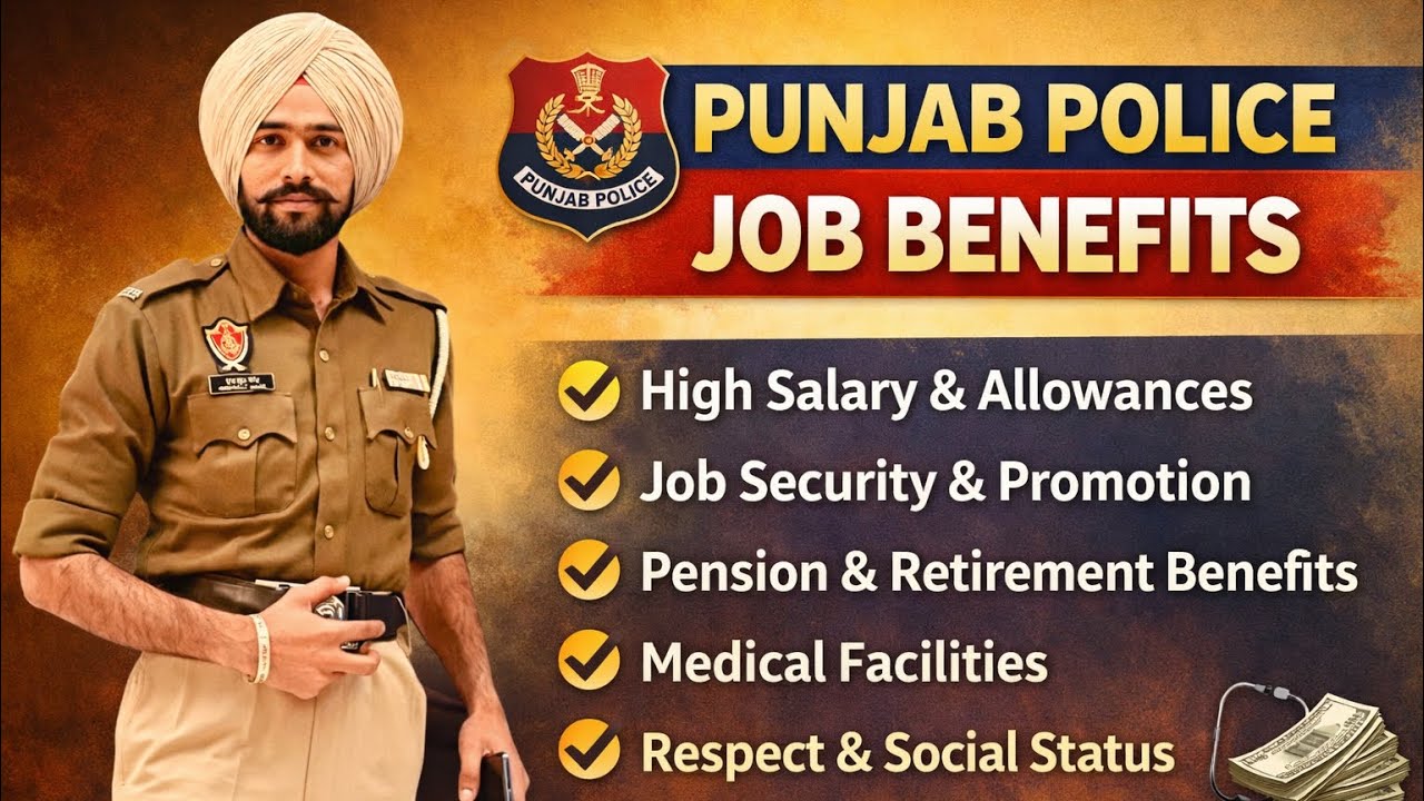 8Punjab Police Job Benefits 2026 | Salary, Promotion, Facilities Full Details 👮‍♂️