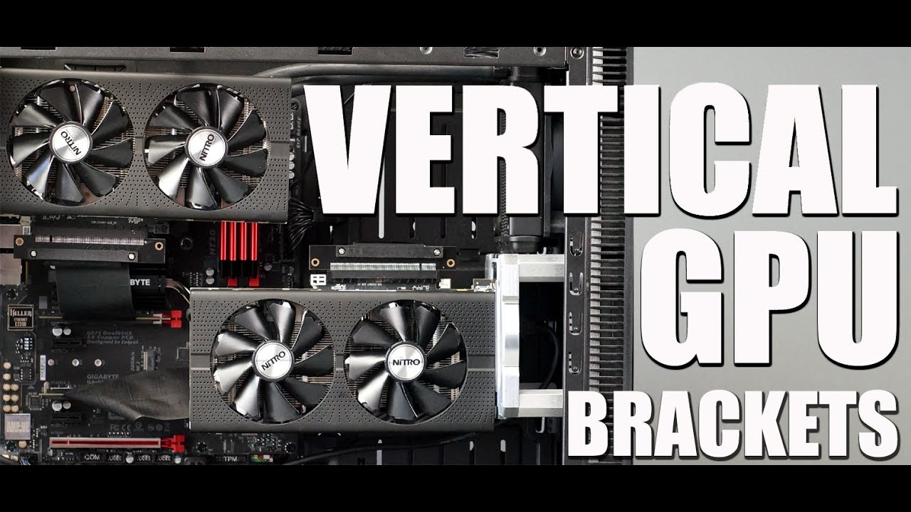 How to Mount Vertical GPU with Installation Brackets by MNPCTECH.COM