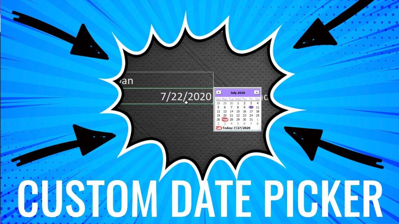 Date Picker In Excel Worksheet Makes It Easy For Users To Pick a Date - Customizable - ExcelVbaIsFun