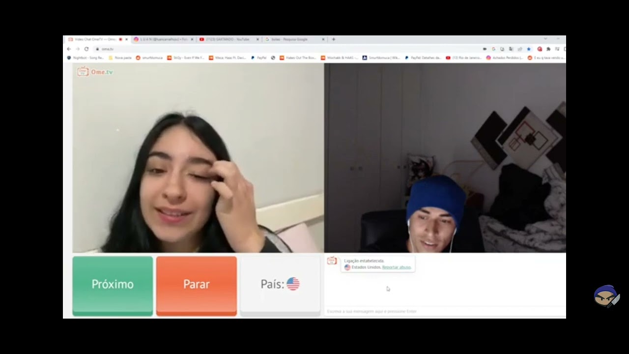 mucalol conversando com uma menina linda no ome Tv