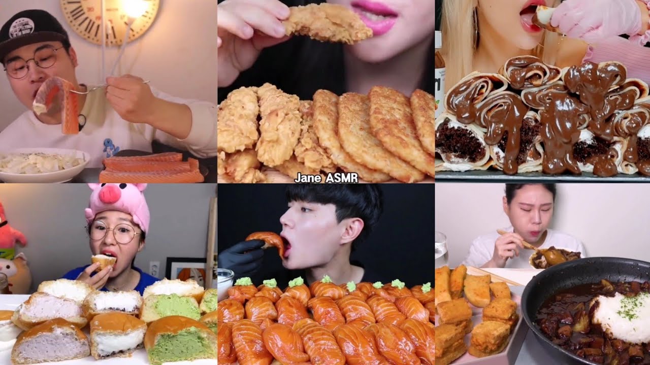 せっかち・飽き性・忙しい人向けのいろんなモッパンまとめ①【먹방/咀嚼音/Mukbang】