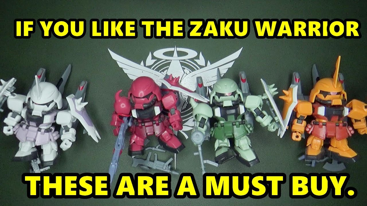 The SD Zaku Warrior is so good, and it comes in four flavors.