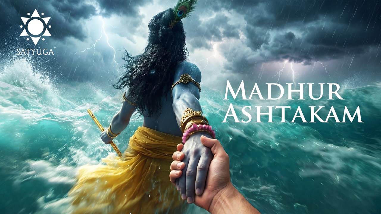 Madhurashtakam | Bhaje Vrajaika Mandanam | Adharam Madhuram (Lyrics) | Krishna Bhajan | Bhakti Song