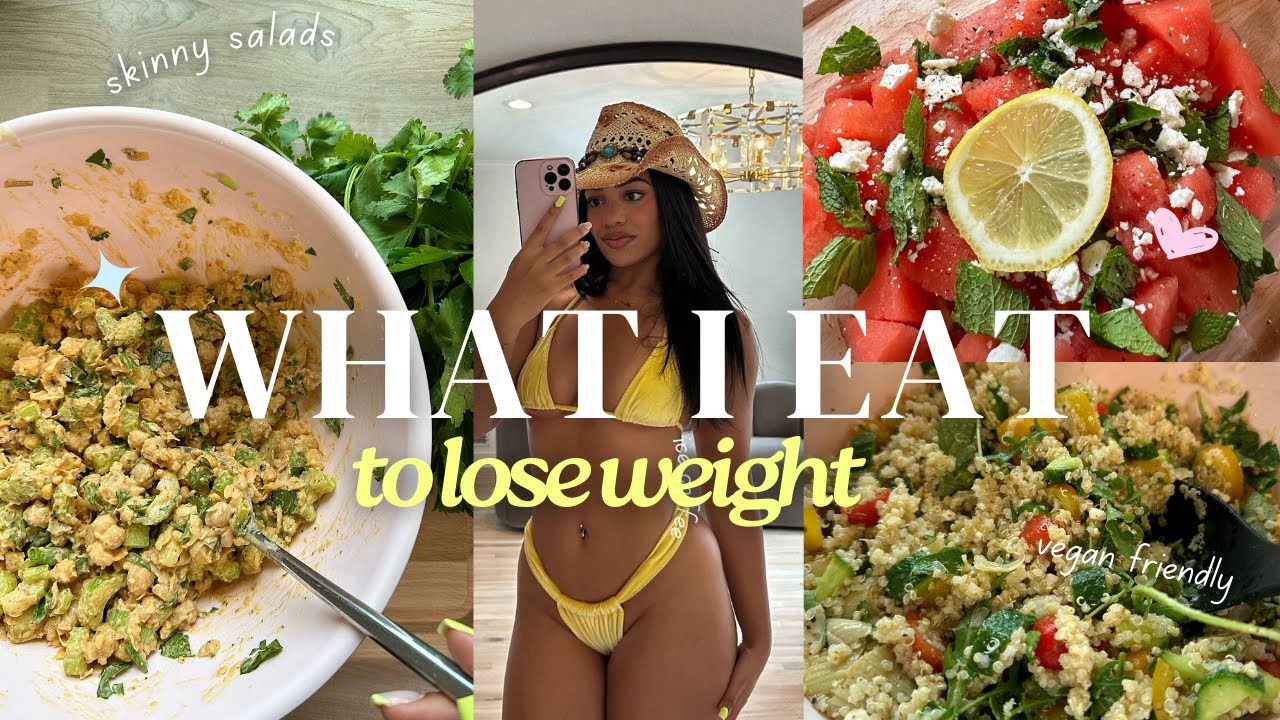 What I Eat EVERY WEEK to lose weight! my 3 favorite salads..