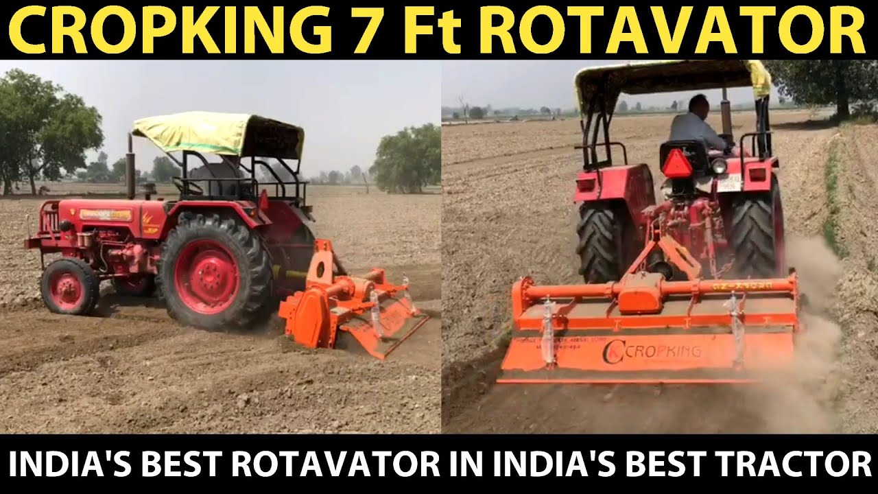 CROPKING 7 Ft ROTAVATOR Performance on Mahindra 575 | India's best Rotavator on India's best Tractor