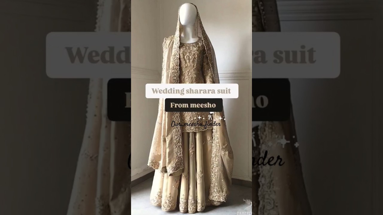wedding sharara suit from meesho 🤍✨