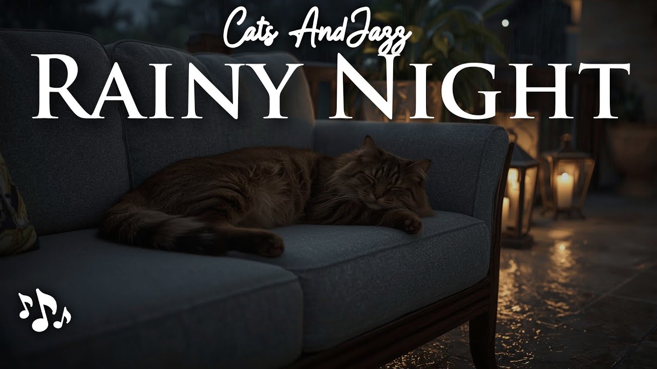 Rainy Night Jazz 10 Hours Session ☾ Jazz | Gentle Rain Sounds