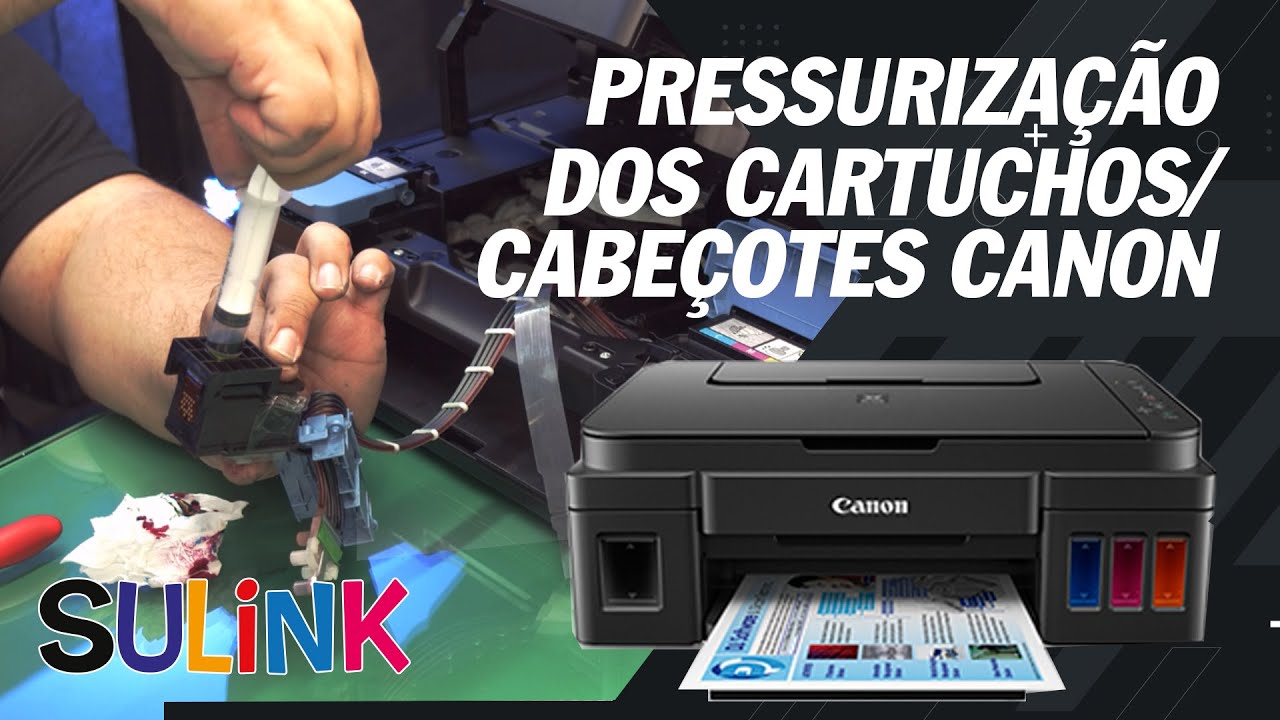 PRESSURIZAÇÃO DOS CARTUCHOS/CABEÇOTES NAS IMPRESSORAS CANON