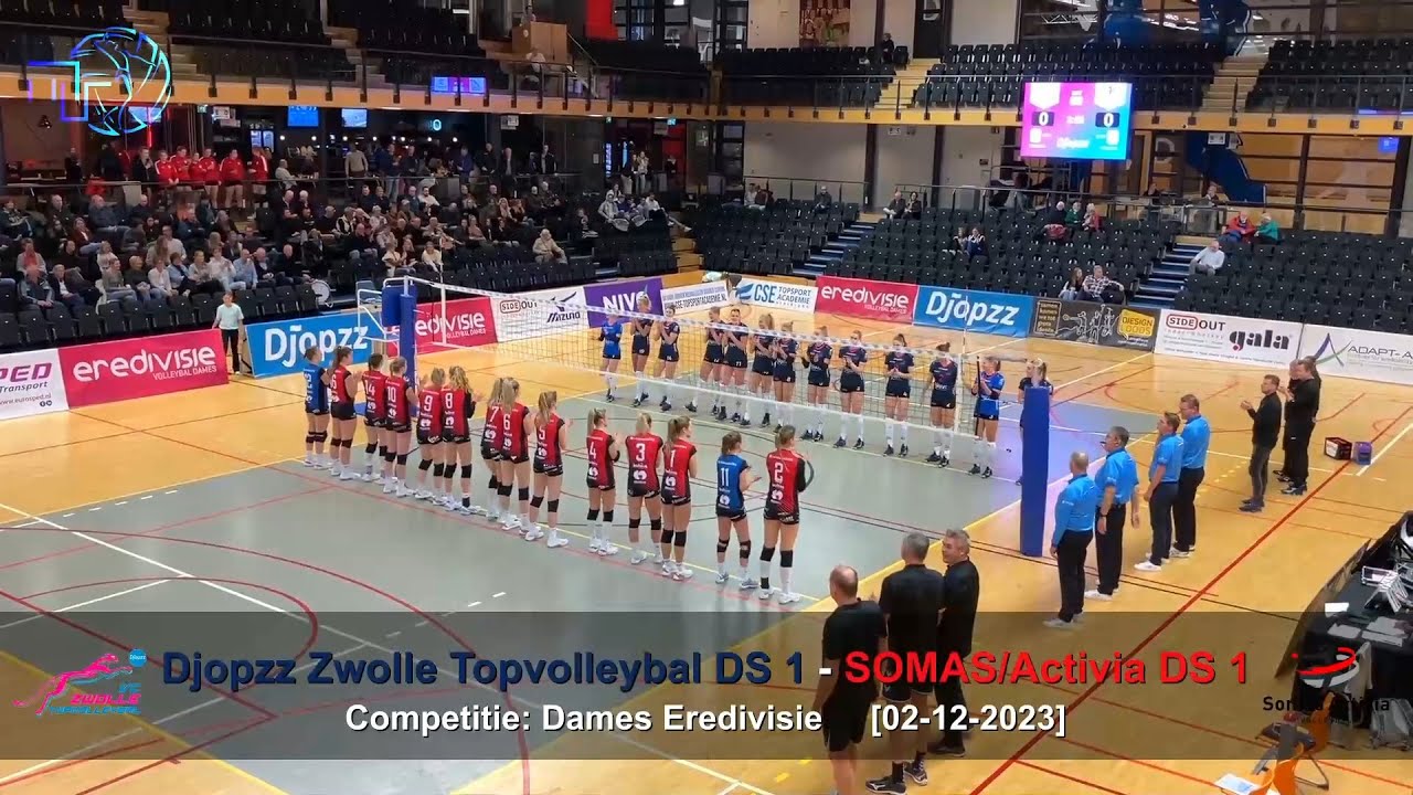Volleybal Dames Eredivisie: Djopzz Zwolle Topvolleybal D1 - SOMAS/Activia D1 [02-12-2023]