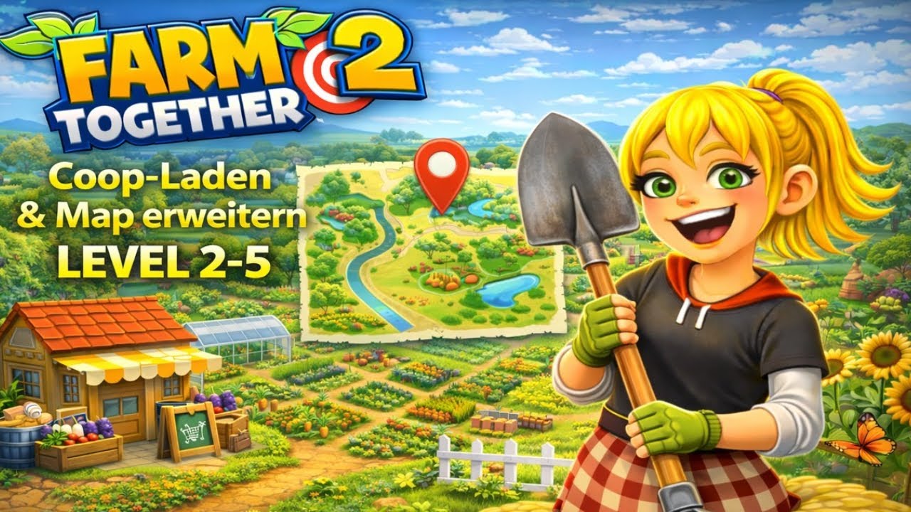 Farm Together 2 - Neue Shops & neues Gemüse Level 2-5 Anfänger Tipps & Tricks