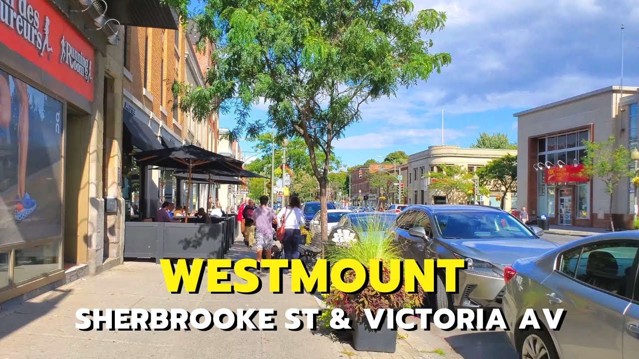 4K Westmount Walk on Sherbrooke Street and Victoria Avenue - Fall 2021