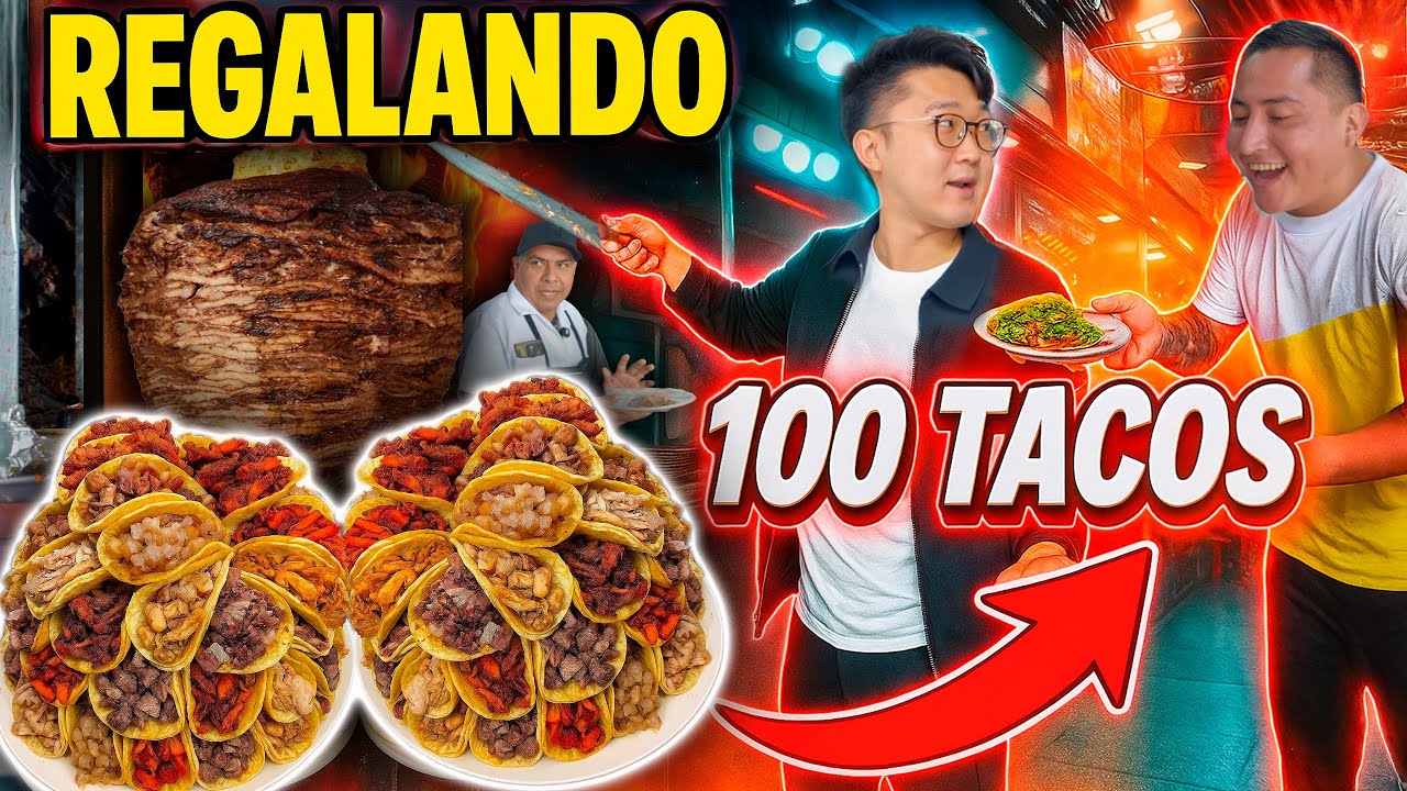 REGALAMOS 100 TACOS en EL CENTRO a SEGUIDORES