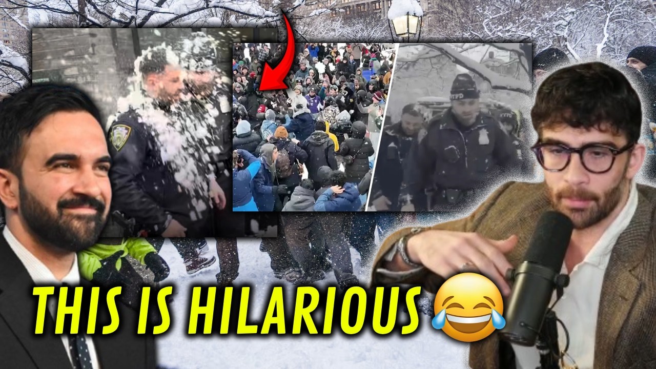 NYPD investigation video showing officers pelted with snowballs HasanAbi Reacts