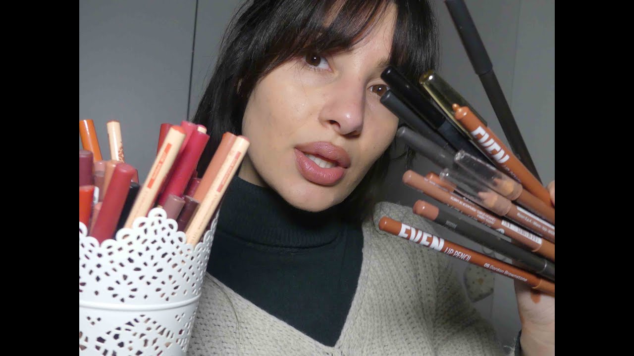 ASMR LE MIE MATITE LABBRA NUDE PREFERITE!! NUDE LIP LINER | SHOW & TELL