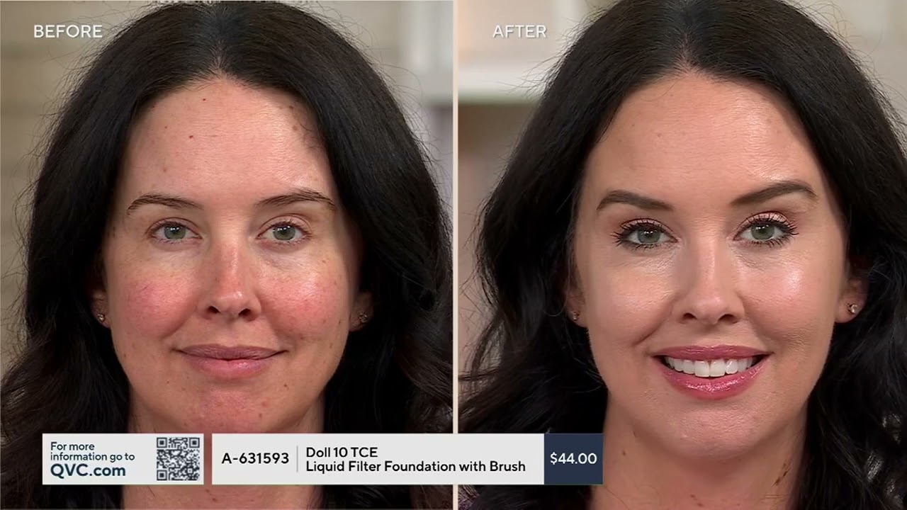 Doll 10 TCE Liquid Filter Foundation с кистью на QVC