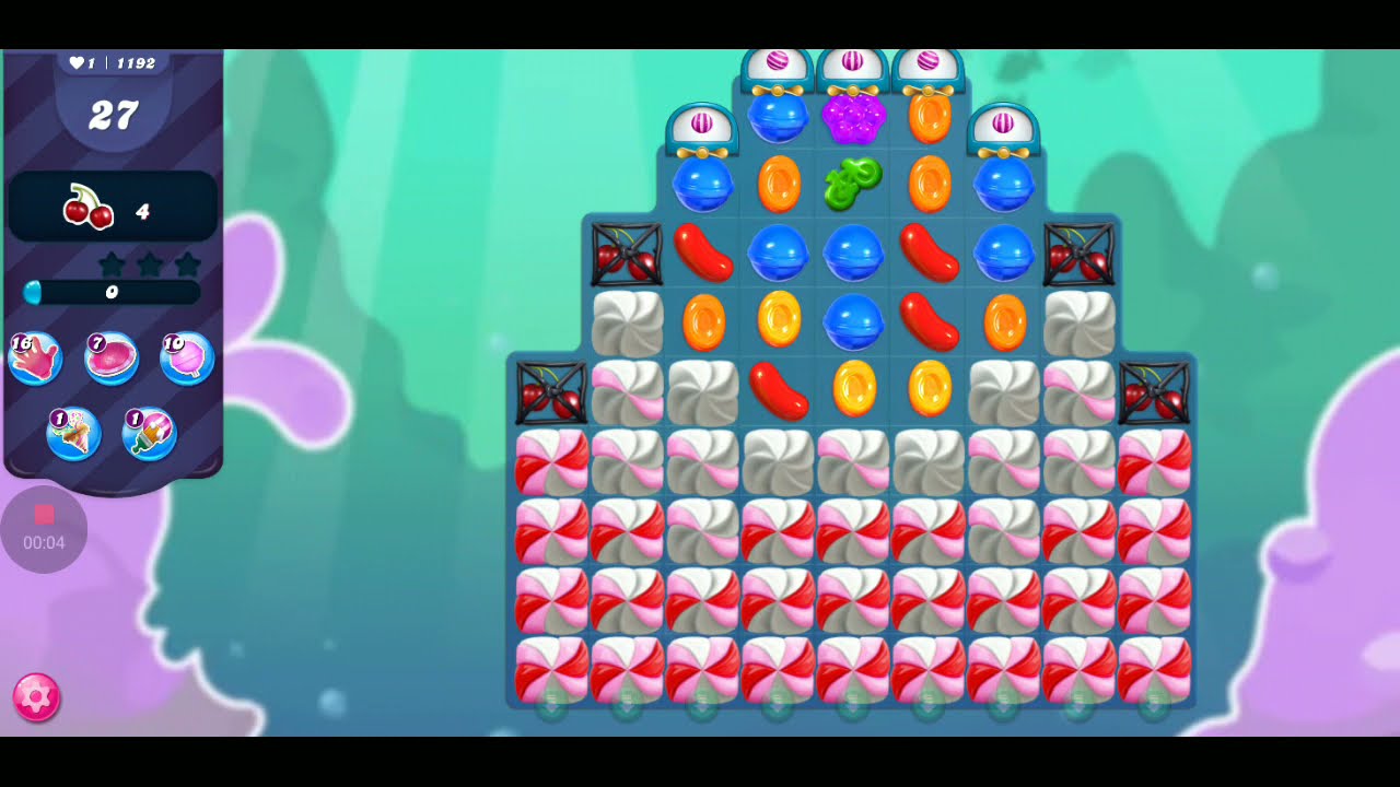 Candy crush Saga Level 1192 | NO BOOSTER | Nightmarishly Hard Level | Collect all the ingredients