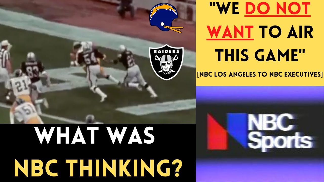 The DUMBEST NFL Broadcast Decision in NBC HISTORY | Chargers @ Raiders (1975)