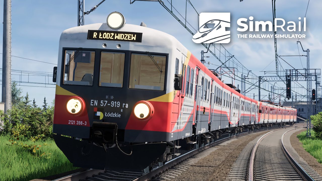 SimRail - The Railway Simulator | Łódź - Warsaw DLC | With EN57 | From Skierniewice To Łódź Widzew