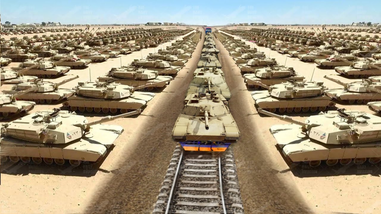 How US Moves Large Amount of M1 Abrams Tanks During Crazy Logistics Operations