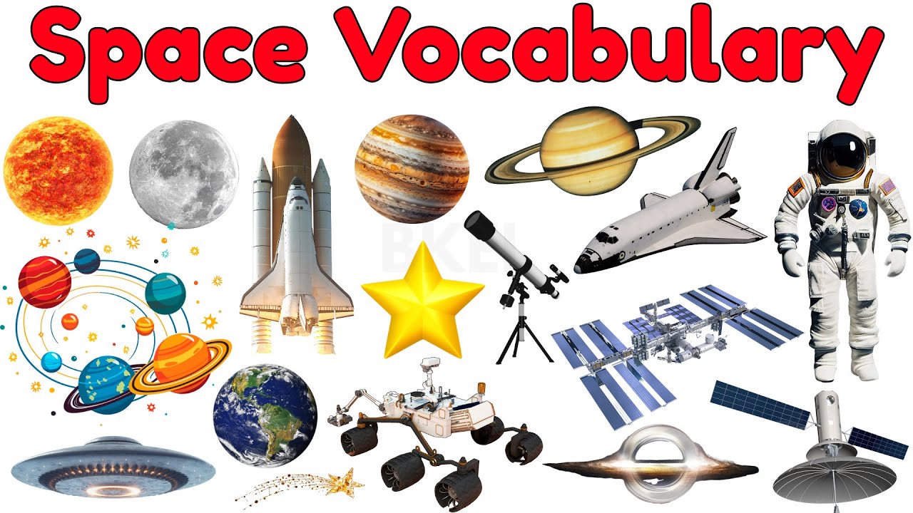 Space Vocabulary Words for Kids | Learn Planets, Rockets, Astronauts | Early education | Learning