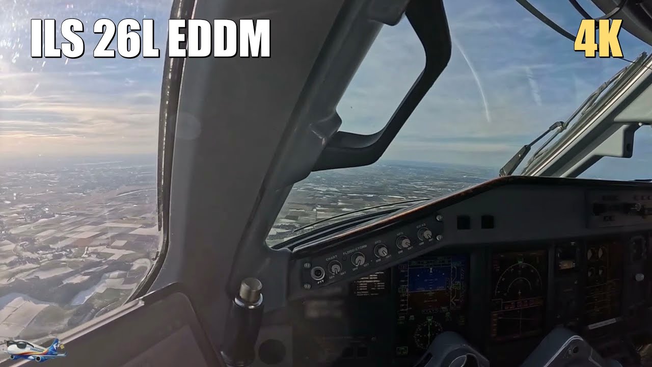 E195 Cockpit - ILS 26L Munich (EDDM) 