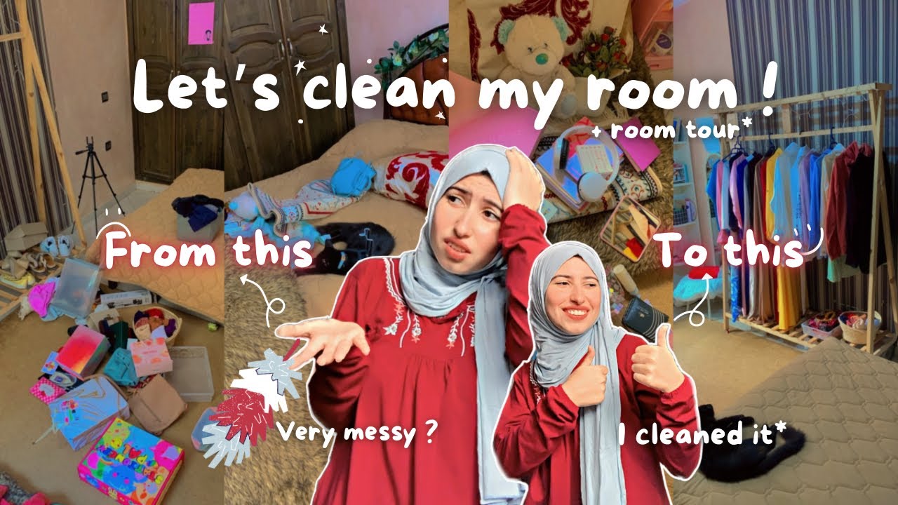 Cleaning & organizing my room 🧼 | تنظيف عميق +جولة في غرفتي ✨