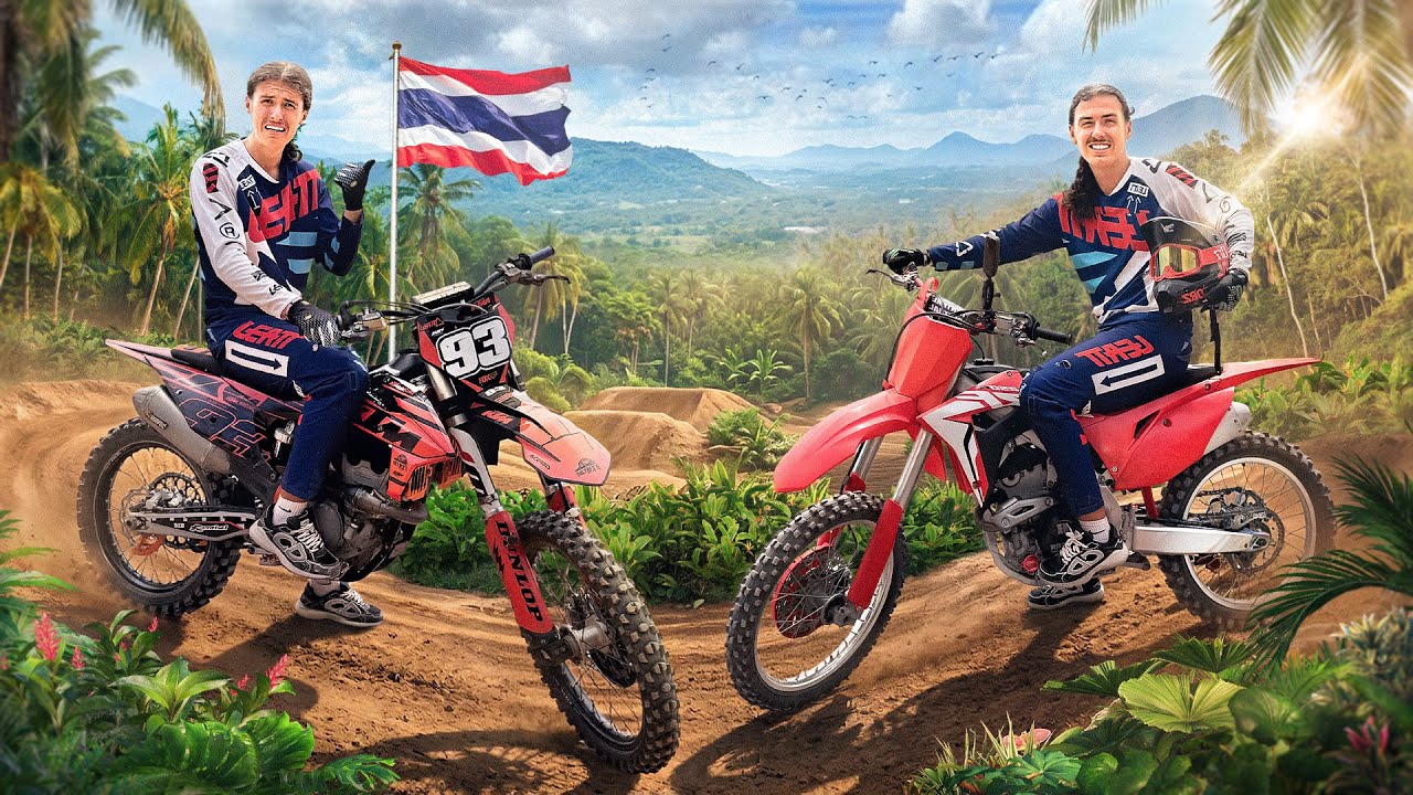 ON S&rsquo;AFFRONTE EN MOTOCROSS SUR TERRAIN EN THA&Iuml;LANDE !