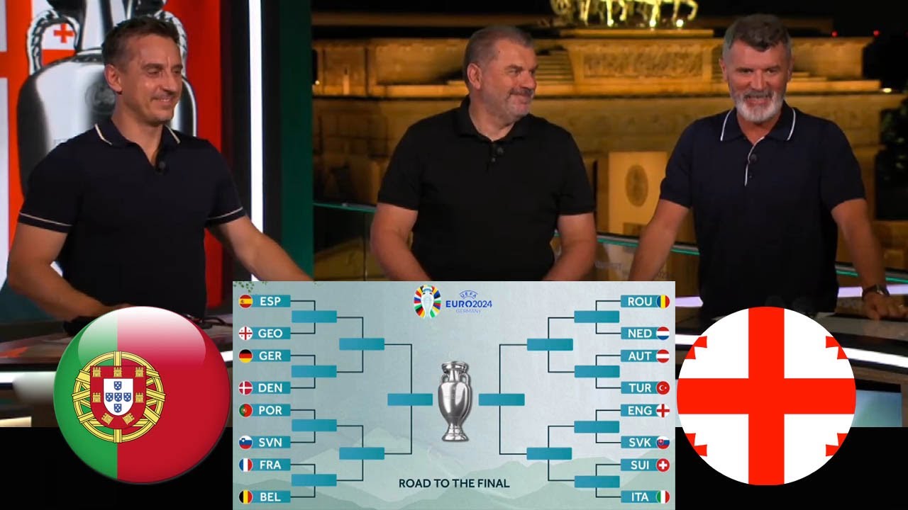 Georgia vs Portugal 2-0 Roy Keane And Gary Neville Reacts To Round Of 16 Fixtures