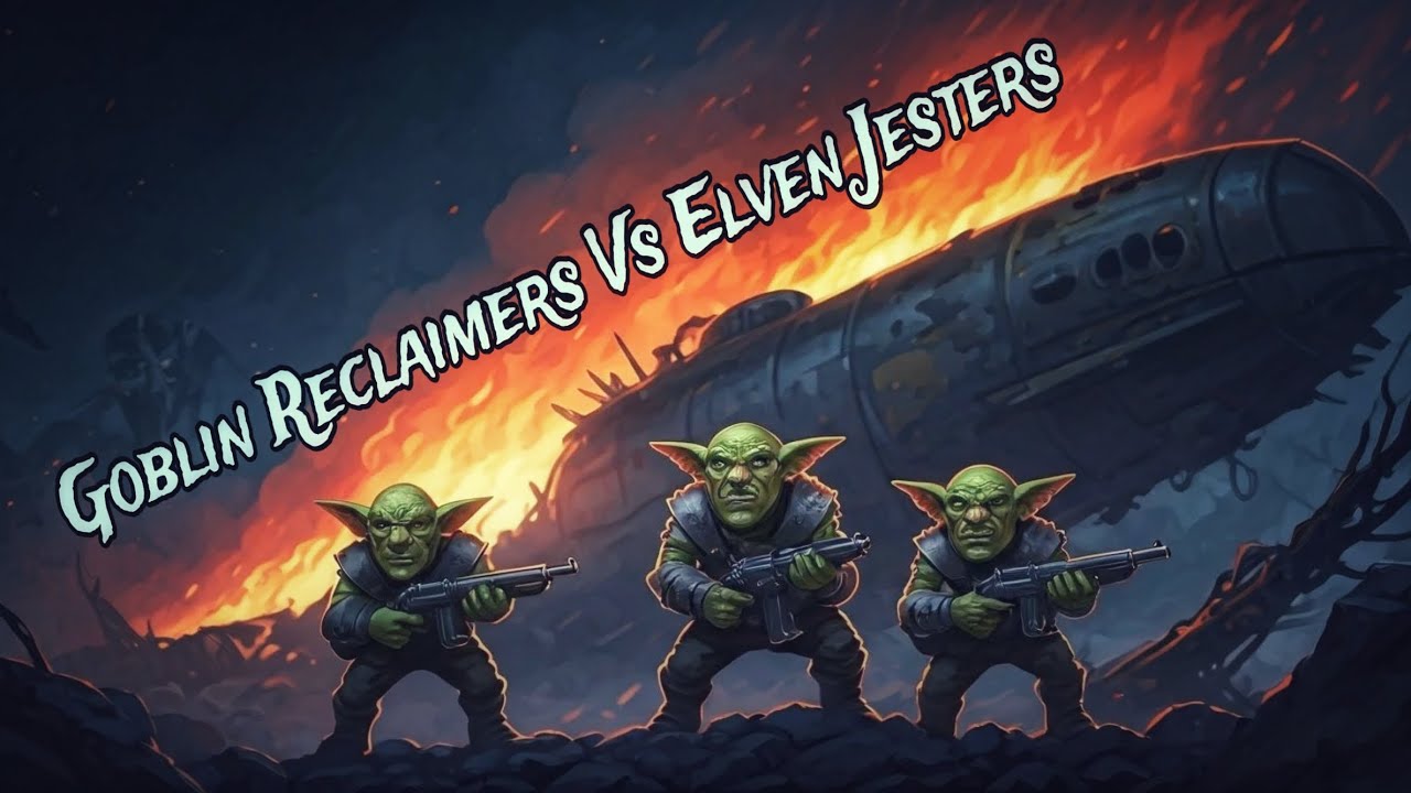 Grimdark Future Firefight - Goblin Reclaimers Vs Elven Jesters (S2E25)