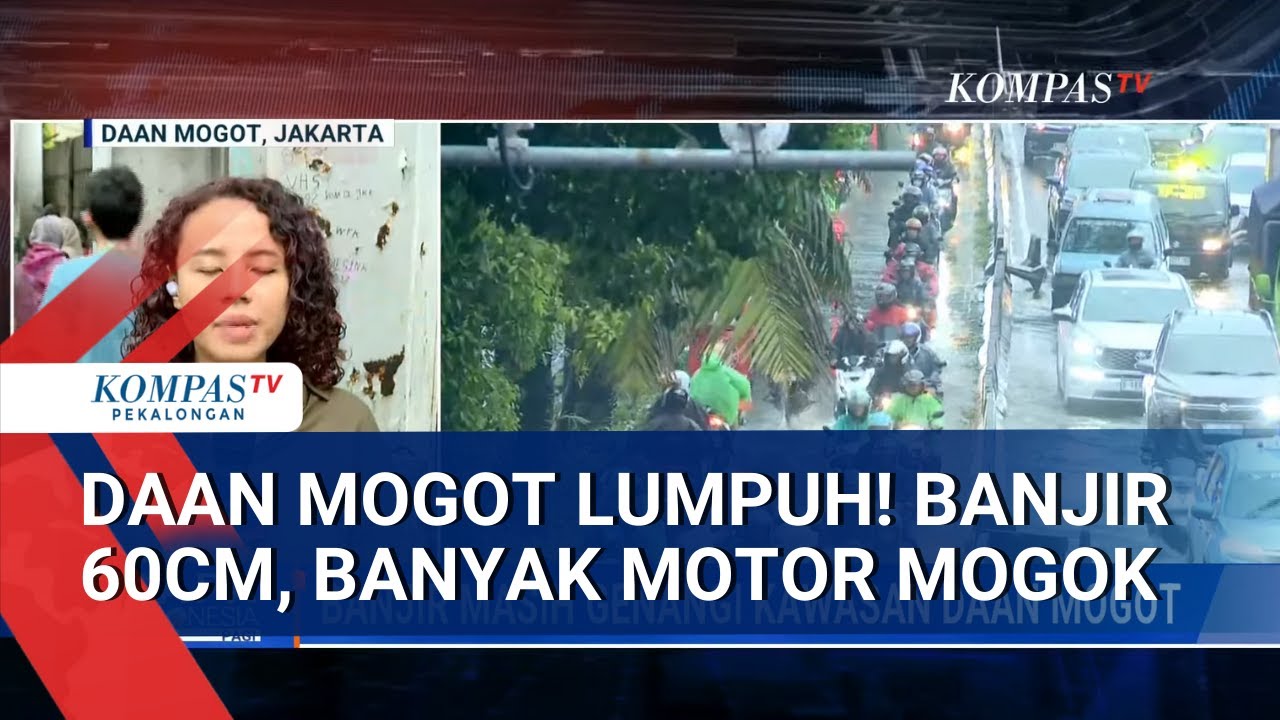 HINDARI DAAN MOGOT! Banjir 60 CM, Banyak Motor Mogok Nekat Terobos