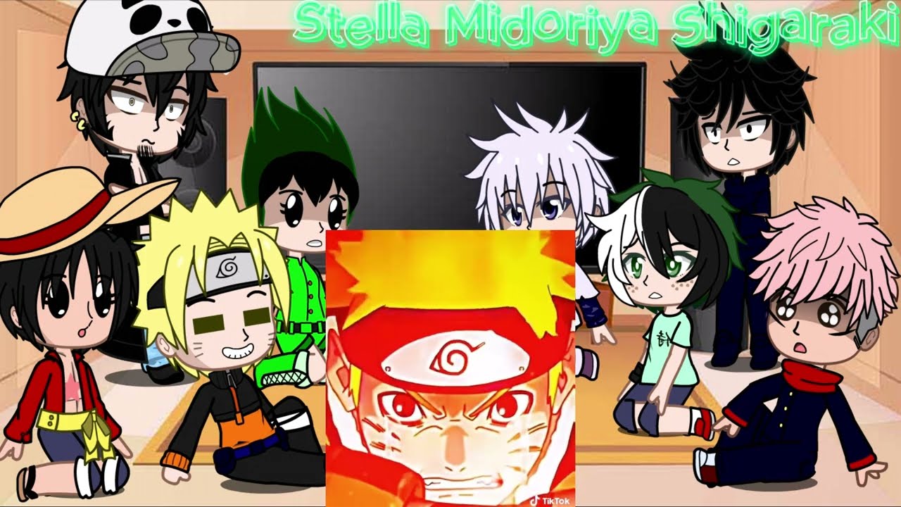 Random anime characters react to Naruto/ Full part/ Gachaglitch/ Stella Midoriya Shigaraki