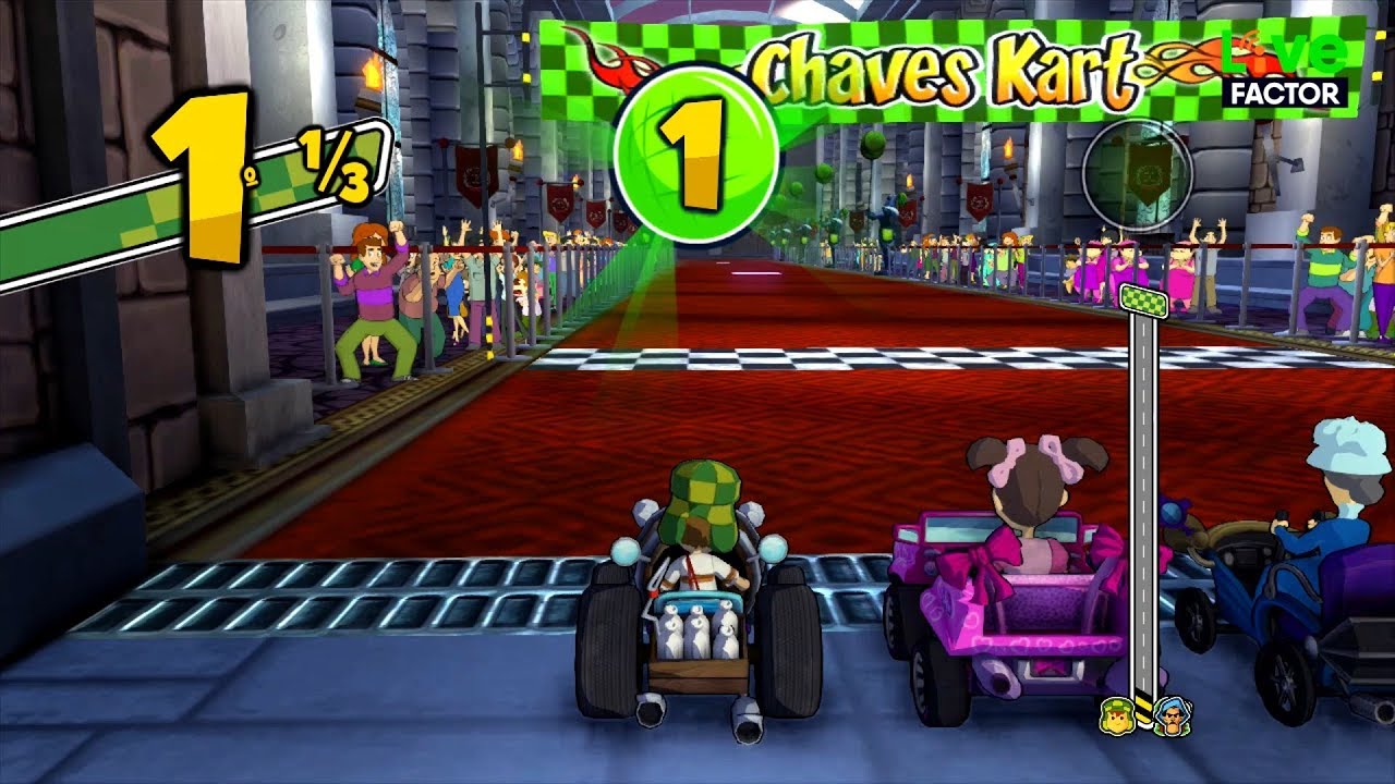 Gameplay - Chaves em Torneio Professor Girafales - Chaves Kart - #Gameplay