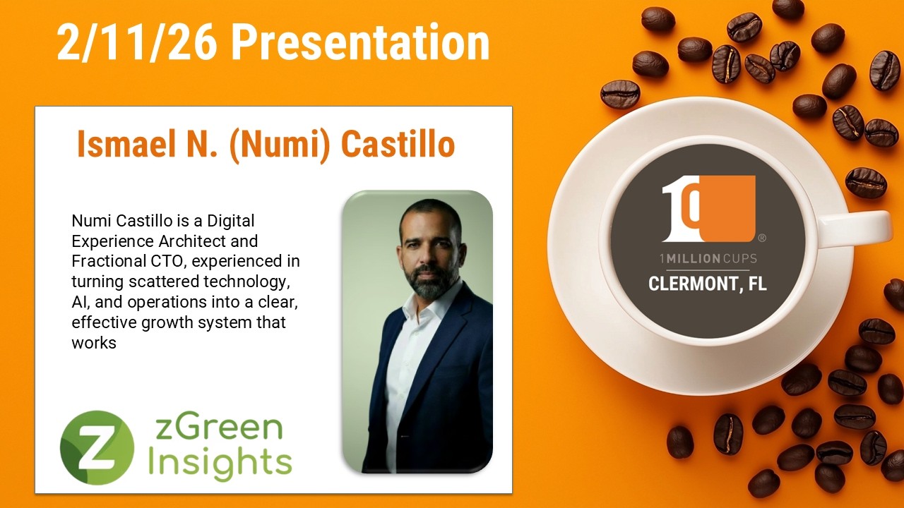 Numi Castillo - zGreen Insights | 1 Million Cups Clermont - February 11, 2026
