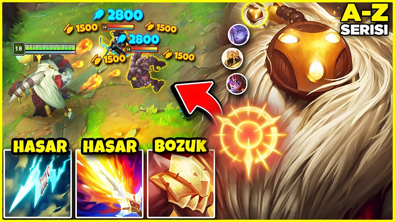 STATİK HANÇER BARD JUNGLE İLE RAKİBİ 3 OTOYLA ÖLDÜRMEK? (NÜKLEER OTO ATAK) | A- Z JUNGLE #4