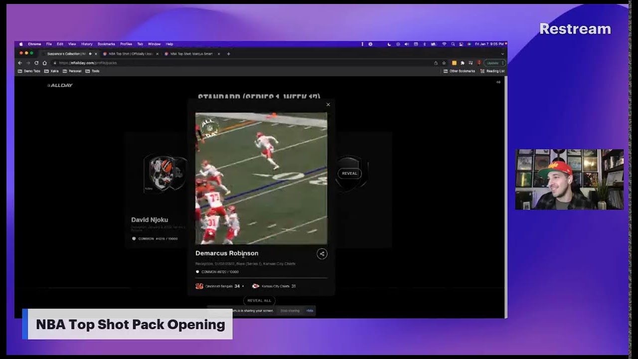 NFL All Day NFT Pack Opening