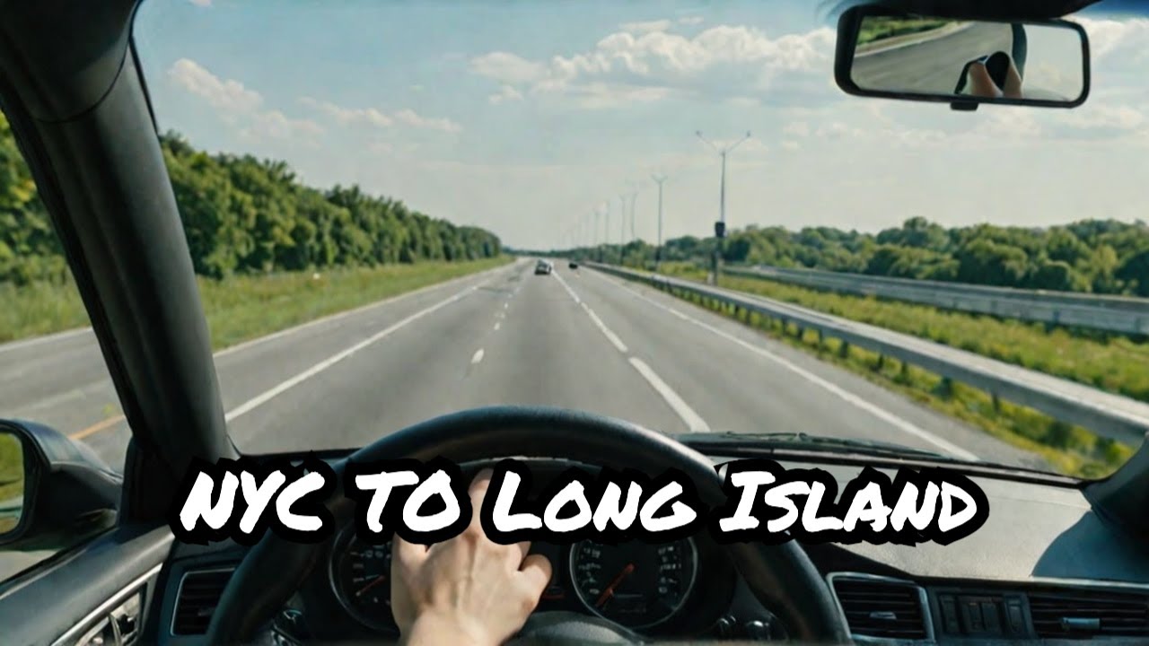 Scenic drive from Queens, NYC to Long Island in 4K