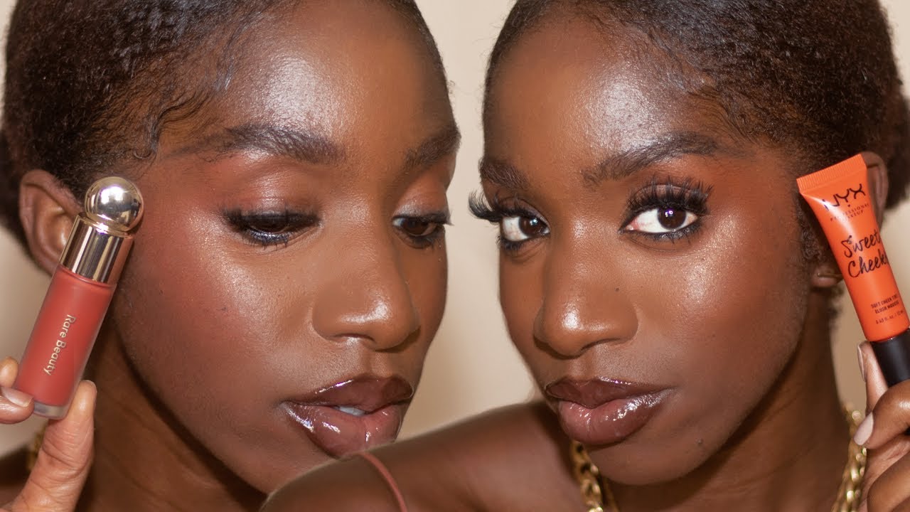 RARE BEAUTY BLUSH VS NYX BLUSH - DUPE ALERT?! | COCOA SWATCHES