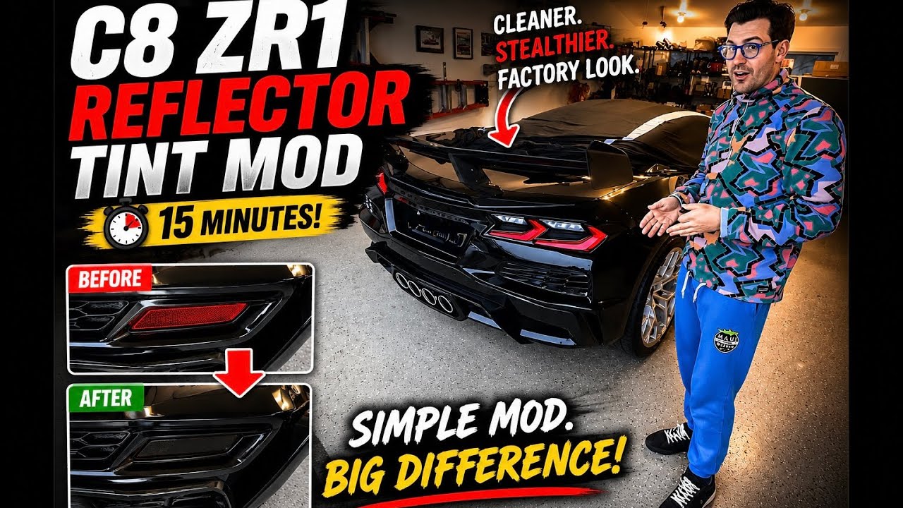 C8 ZR1 Reflector Tint Mod (15 Minutes) – Simple Upgrade That Cleans Up the Rear