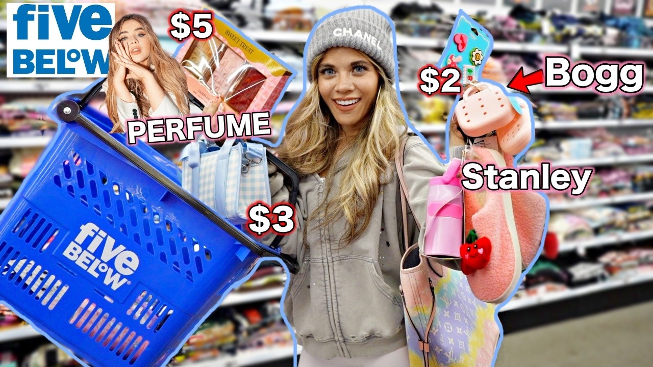 INSANE $5 Luxury Dupes at Five Below! Dior, Longchamp, Touchland & More | Huge Shop With Me Haul! 