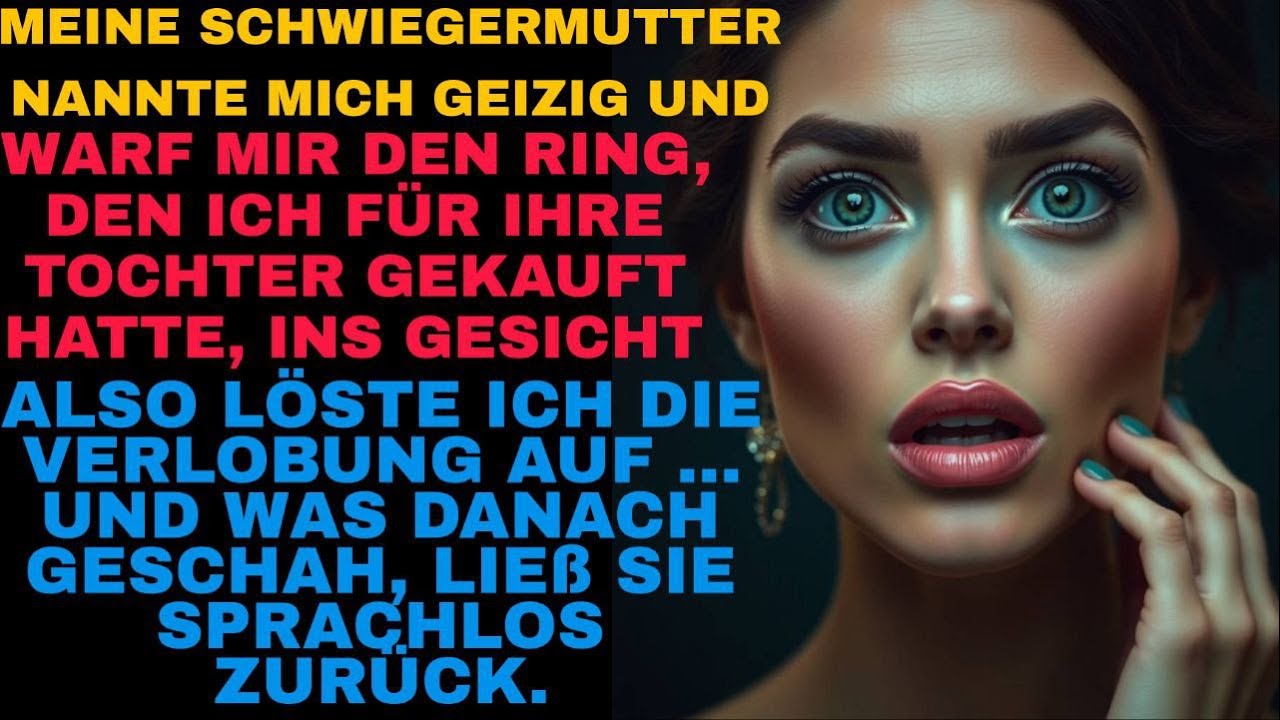 Meine Schwiegermutter  warf mir den Ring, den ich für ihre Tochter gekauft hatte, ins Gesicht