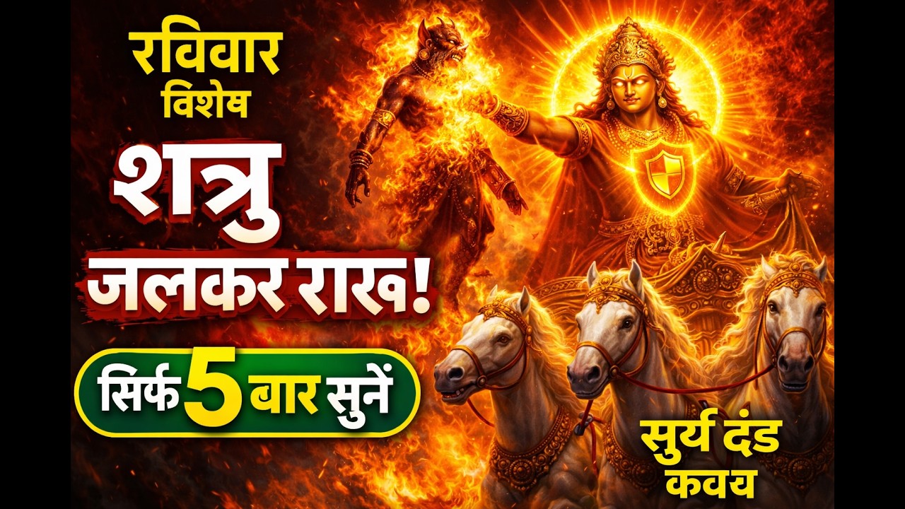 सूर्य ज्वालामुखी शत्रु उल्टारी दण्ड कवच ❗️ सिर्फ़ 𝟓 बार सुनते ही शत्रु जलकर भस्म 🔥 𝐒𝐮𝐫𝐲𝐚 𝐃𝐞𝐯 𝐌𝐚𝐧𝐭𝐫𝐚