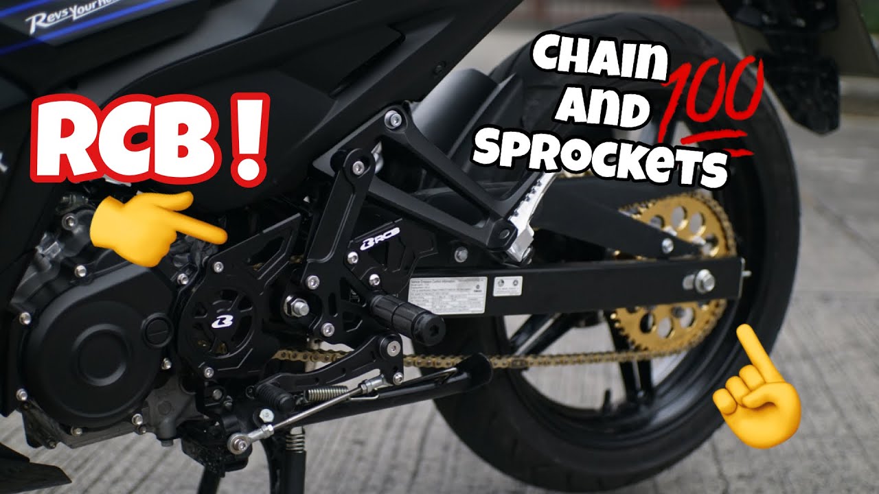 SNIPER 155R PARTS INSTALL | RCB S2 V2 REARSET & MARUTI CHAIN AND SPROCKETS