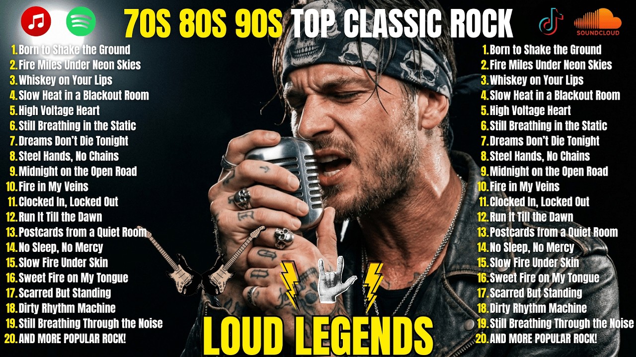 🔊 350 Iconic Rock Anthems Collection | The Golden Era Sound